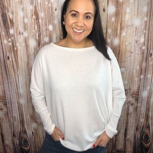 ‼️1 SM Left‼️New Soft Textured Sweater Top Ivory
